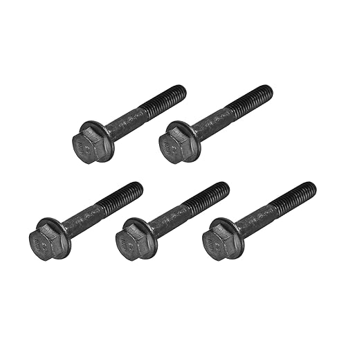METALLIXITY Flangiati Esagonali Testa Bulloni (M6x40mm) 5pz, Esagonali Flangia Bullone Mezzo Filetto Vite - per Casa Costruzioni Hardware Fissaggi - Honorern