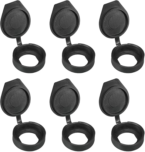 22mm Porta Serratura Antipolvere Coperchio, 6pz Gomma Impermeabile Chiavi Pannello Cam Serratura Antipolvere Coperchio Cappucci per 22mm Cam Lucchetto, Nero - Honorern