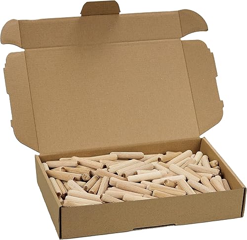 Tasselli di legno 6x30 [mm] Confezione da 500 pezzi, Spine in legno, Spine in legno zigrinate, Plug in legno, In legno di faggio di alta qualità secondo DIN 68150 - Honorern