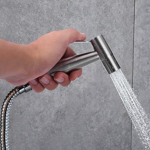 Doccetta per Bidet-MUMENG Soffione Doccia Alta Pressione in Acciaio Inossidabile,con Connettore G1/2 Pollici,Idroscopino Risparmio Idrico per La Pulizia del WC E Pulizia Lavandino - Honorern