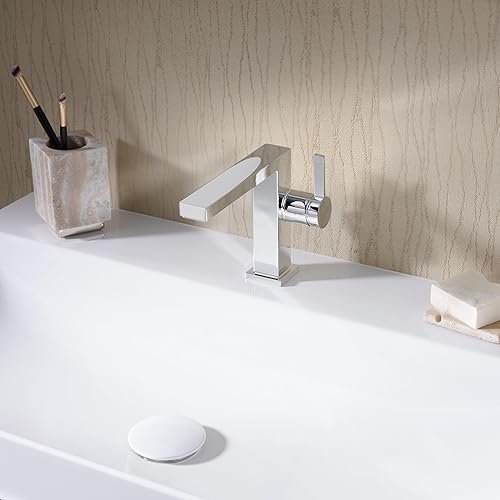 hansgrohe Tecturis E - Rubinetto per lavabo con push-open, risparmio energetico (CoolStart), Miscelatore lavabo risparmio idrico (EcoSmart) con altezza bocca 133 mm, bianco opaco, 73020700 - Honorern