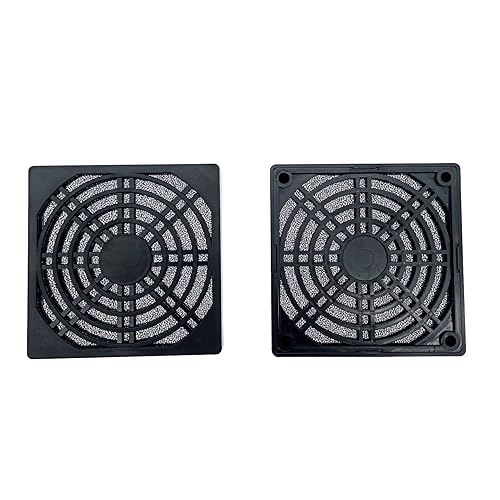 2xGriglie ventole plastica PC foglio schiuma all'interno 80x80mm, filtro antipolvere ventole 8cm, griglia copertura filtro ventola raffreddamento 80mm,protezione griglia ventilazione quadrata nera - Honorern