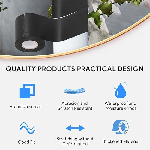 Tissting 5 Pz Nastro Sigillante Per Condotti Aria Condizionata Tubo Rame PVC Condizionatore Cravatta Isolante Cinturino Resistente Allo Strappo Nastro 60 mm Di Larghezza(Grigio) - Honorern