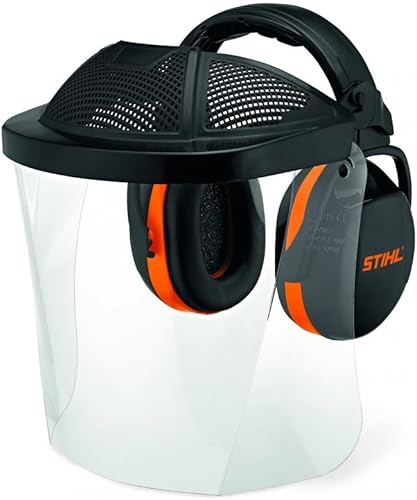 Stihl 0000 884 0565 - Protezione facciale e dell'udito corta, visiera di plastica con protezione per la fronte - Honorern