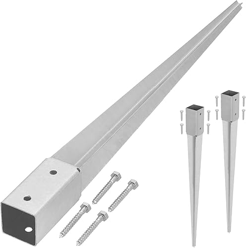 KOTARBAU® Supporto per Pali Quadrati 70 x 70 x 750 mm per Travi in Legno Presa di Terra Manicotto da Terra di Ancoraggio Pali Staffa Palo per Recinzioni Fissaggio Pali Legno - Honorern