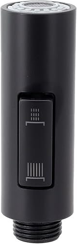 Ugello spray nero estraibile per rubinetto della cucina, modalità di spruzzo centralizzata e iniezione, ABS - Honorern