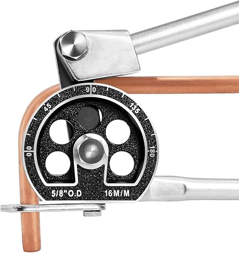 CGOLDENWALL Piegatubi Manuale 5/8'' OD Piegatubi per Impieghi Gravosi 0-180° per Tubi in Rame/Alluminio per La Riparazione di Tubazioni di Condizionatore d'Aria (16mm) - Honorern