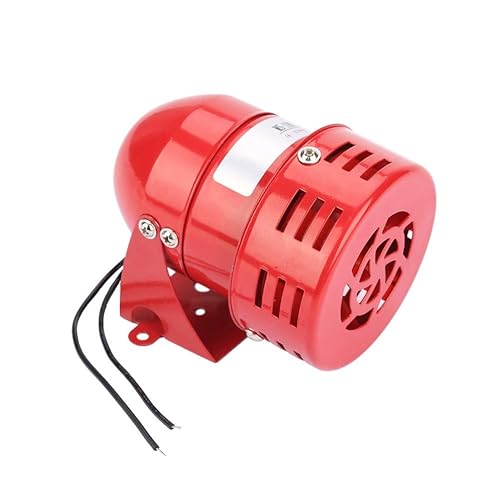 220V 120Db Mini Metallo Rosso, Sirene 230V Sirena Alarma 220V Allarme Motore Suono Industriale Protezione Elettrica Contro il Furto Ms-190 - Honorern