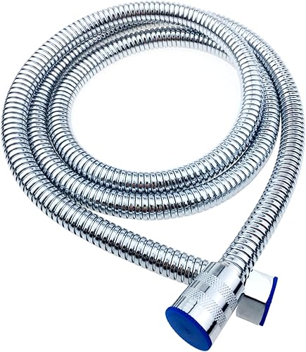 YOXITIXOY Tubo doccia in acciaio inox a 3 strati, anti-piega e a prova di perdite, resistenza ad alta pressione, facile sostituzione fai da te, connessione universale G 1/2 (LG-1,5 m) - Honorern