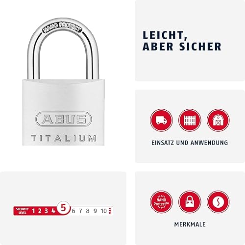 Abus 569548 - Lucchetto Titalium 64TI/40 - Honorern
