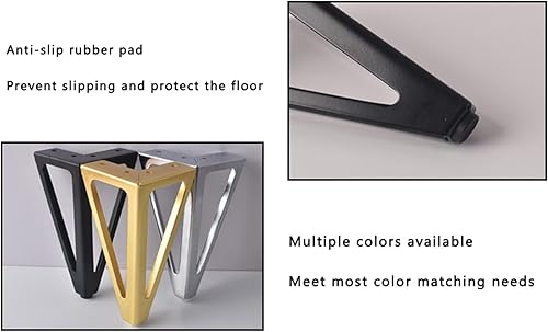 WZCMLJ 4 piedini di ricambio per mobili in metallo bianco, 6'/15 cm, per mobili, fai da te, gambe da tavolo, piedini per armadi, letti per sedie, armadi e divani, altre gambe di mobili. (bianco, 15 - Honorern