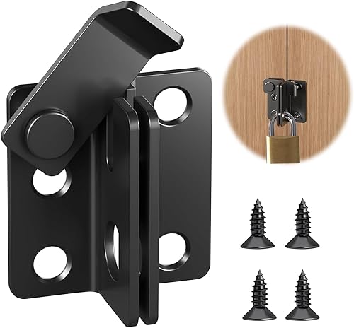 Acciaio Inox Chiavistello Porta Blindata, Chiavistello Per Porta In Legno, Serratura Porta Scorrevole Con Foro Di Bloccaggio, Per Finestra, Chiusura Per Finestra, Porta, Recinzione - Honorern