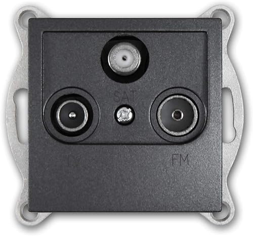 Presa antenna FLAIR antracite TV/radio/SAT, con cornice - Honorern