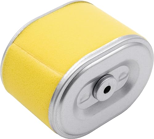 vhbw filtro dell'aria con pre-filtro di ricambio compatibile con Honda GX 200 T, GX 200 U, GX160 H1 tosaerba - 10 x 7,4 x 6,9 cm, argento/giallo - Honorern