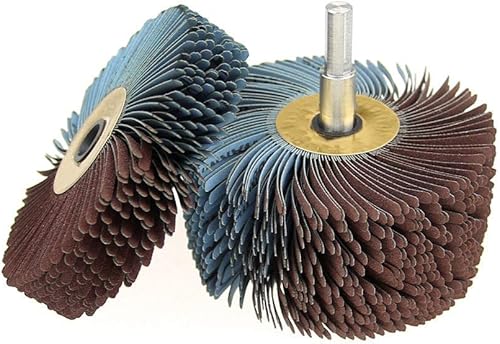 1 Pezzo 115 * 30mm/110 * 60mm Spazzola per lucidatura a Filo in Tessuto abrasivo, Trapano per Lavorazione del Legno Mola per rettifica 120-600#, Asta, da Acquistare - Honorern