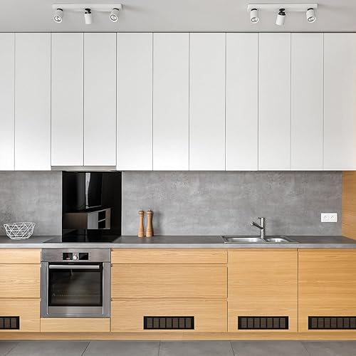 Griglia di Ventilazione Nera, Griglia di Aerazione Può Aiutare a Ventilare l'armadio Rettangolare da 80 x 300mm Armadi e Vamere da Letto Con Viti per Armadi Porte Scarpiere Cassettiere (2 Pezzi) - Honorern