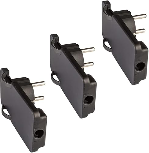 PP0454.3 Kit 3 Spine Spaziozero, Spina 16 A 2P piu' T Standard Franco/Tedesco con Terra Laterale, Uscita Cavo a 90 Gradi, Bianco, 3 Pezzi - Honorern