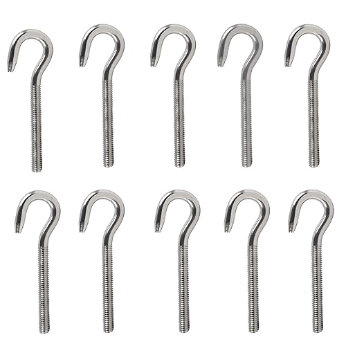 10pcs Vite a Gancio M4 Bullone Occhiello in Acciaio Inossidabile 304 Golfare a Gambo Lungo Gancio Appeso Fissaggio e L'attaccatura - Honorern