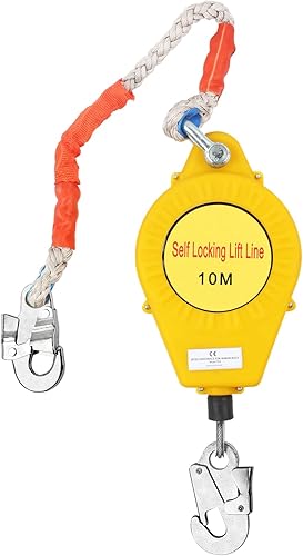 Dispositivo di protezione anticaduta retrattile, 10 m, in lega di acciaio, protezione contro le cadute, carico 150 kg, guinzaglio di salvataggio autoretrattile per lavori all'aperto in altezza - Honorern
