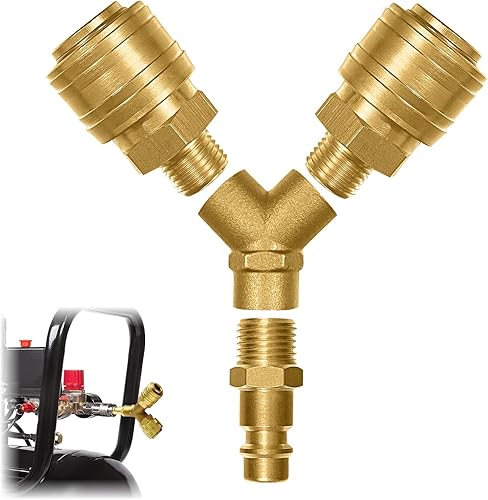 Distributore Aria Compressa,2 Attacchi Rapidi Aria Compressa 1/4 - Honorern