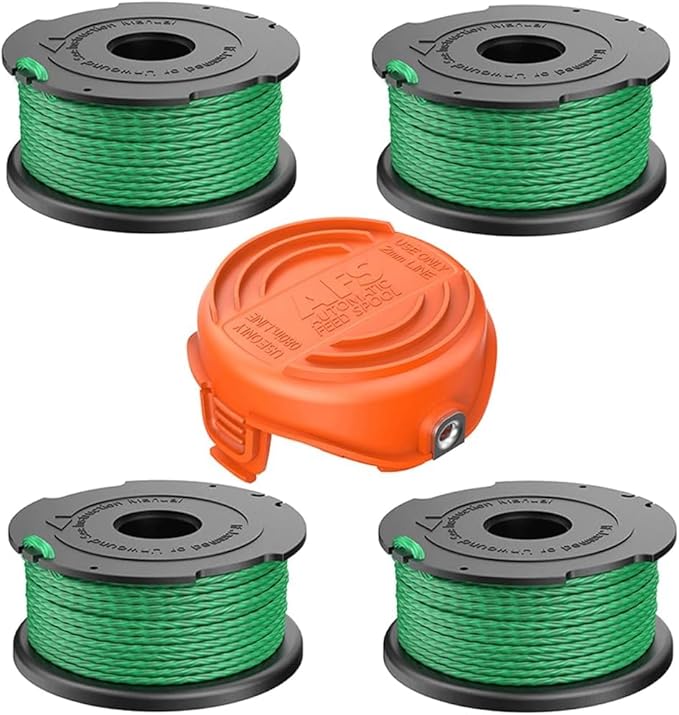 A6486-XJ Linea Trimmer Bobina di Ricambio Compatibile con GL9035, GL8033, STC5433PC, STC5433B,4pcs Bobina di filo di Ricambio per tosaerba Black and Decker, Lunghezza 20 Piedi - Honorern