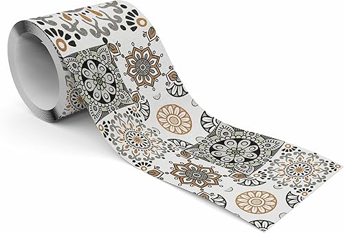 Bordo autoadesivo – Bordo da parete – Decorazione da parete – Decorazione da parete per pareti, mobili, soffitti, carta da parati, rivestimenti murali, porte – Motivo marocchino – Larghezza - Honorern