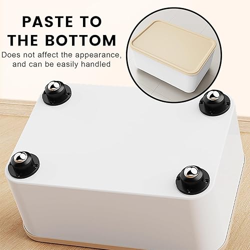 Rotelle per Spostare Mobili, 4 Pezzi Piccoli Elettrodomestici Rotelle, Ruote per Spostare Mobili, Universali in Acciaio Rotelle per Mobili Piccole, per Spazzatura Fai Da Te - Honorern