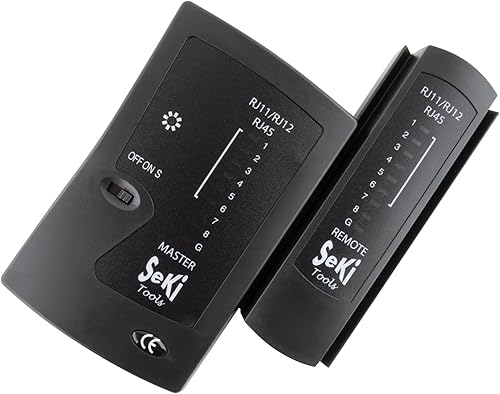 SeKi Tester di rete per RJ11 RJ12 RJ45 cavo di rete ISDN LAN, tester di condotto, tester per cavi, nero per testare e testare LAN e cavi patch - Honorern
