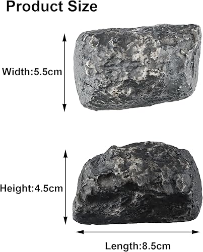 Pietra Nascondi Chiave, Sasso Nascondi Chiave Esterno, Cassaforte Invisibile, Nascondiglio Sicuro e Resistente Alle Intemperie per Giardini, Cortili e Uso Esterno - Honorern