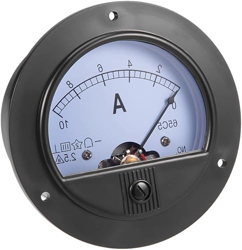 PATIKIL DC 10A Analogico Pannello Corrente Amperometro Indicatore 65C5 Rotondo Forma - Honorern