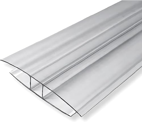 Profilo di Giunzione Policarbonato Trasparente ad H, Spessore 16 mm, Lunghezza 3 metri, per Pannelli Policarbonato, Exolon®, Made in Italy - Honorern