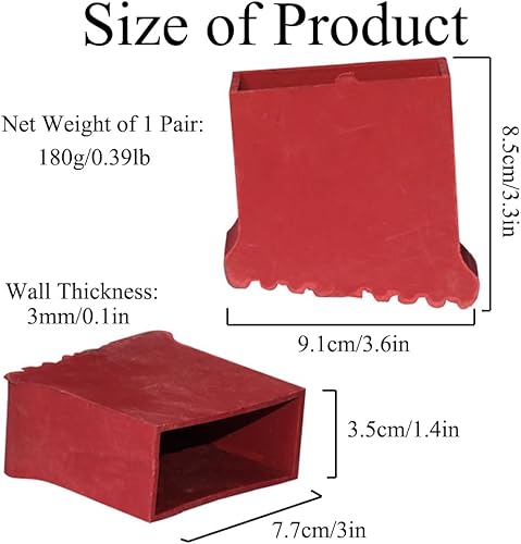 2 paia di piedini antiscivolo per scala, piedini di ricambio in gomma per scala, tappetini di ricambio per scaletta - Honorern