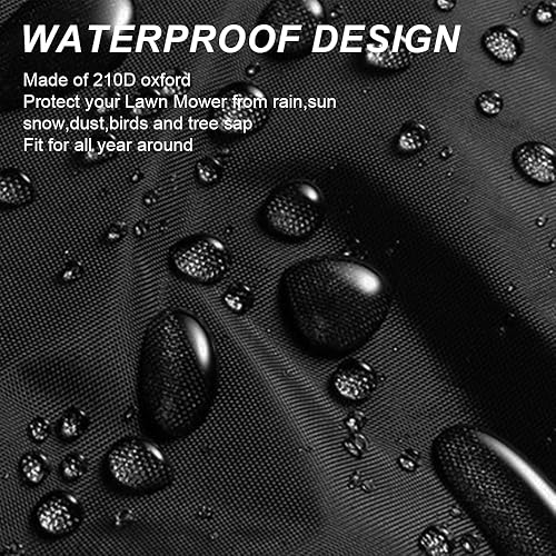 Copertura universale per tosaerba in poliestere Oxford 210D, impermeabile, antivento, resistente ai raggi UV, Copri Tagliaerba per tosaerba con coulisse e custodia (193 x 108 x 66 cm) - Honorern