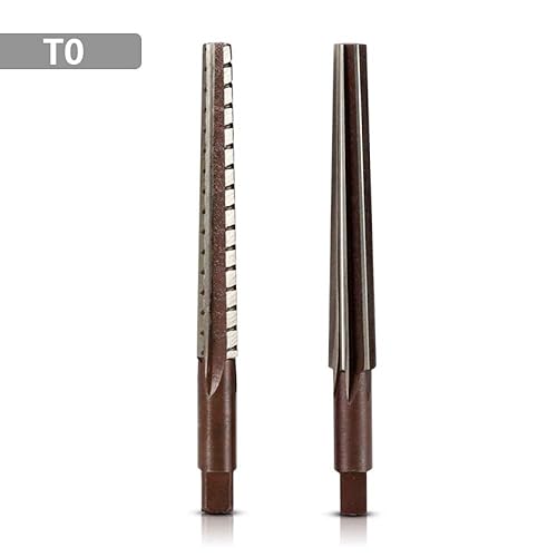 Set di alesatori a cono Morse 2 pezzi MT0 / MT1 / MT2 / MT3 / MT4 alesatori manuali in acciaio per fresa per finitura-2 pezzi MT1 - Honorern