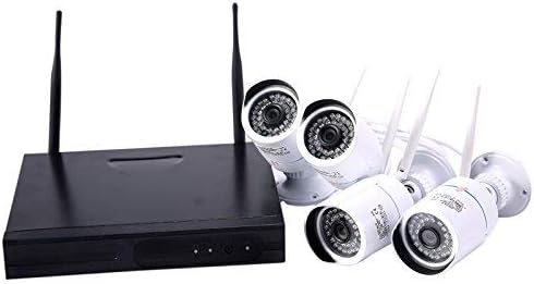 EACH ITALY KIT VIDEOSORVEGLianza HD NVR WIFI 4 CANALI CON 4 TELECAMERE INCLUSE AHD 1,3 MP CW438 - Honorern