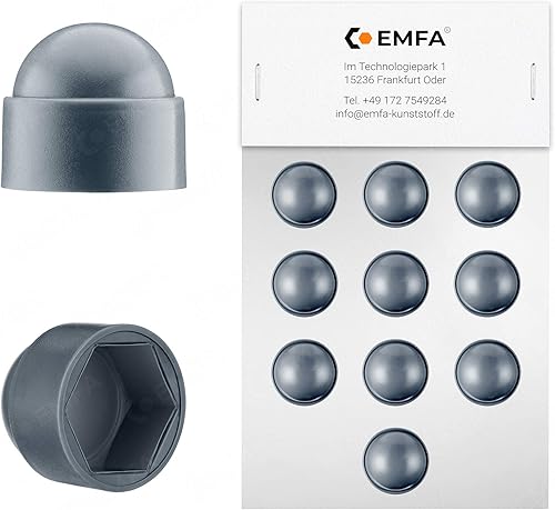 20 tappi di protezione esagonali per viti M8 (larghezza chiave 13), colore antracite, copertura viti e dadi, tappi di plastica per viti - Honorern