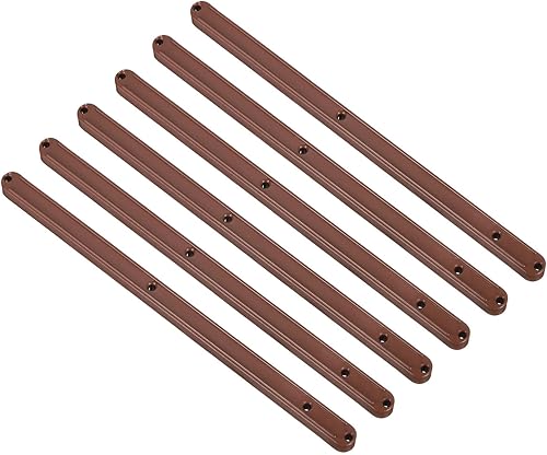 Guide Scorrevoli per Cassetti, 6pz 300mm - Guide Scorrevoli in Plastica Guide Montate Lati Scanalature per Cassetti Armadi Tavolini Notte Comodini(Marrone) - Honorern