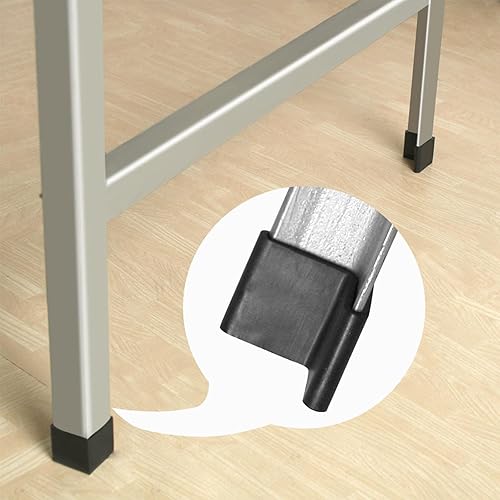 10 copri piedi per sedia, in gomma a forma di L, per mobili, 40 mm x 40 mm, nero VXr905 (nero, taglia unica) - Honorern