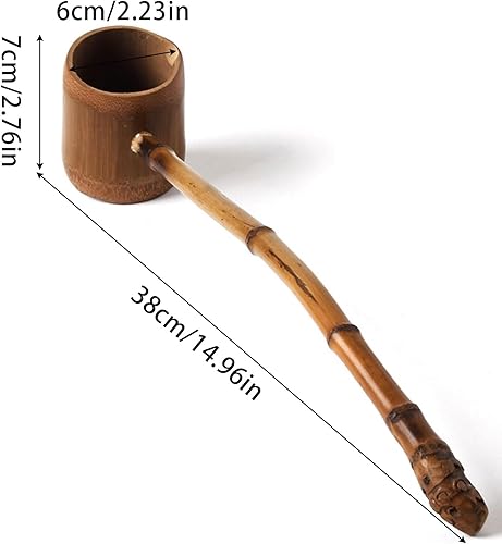 L'acqua Giardino Cucchiaio per Mestolo, Mestolo per L'acqua in Bambù Manico Lungo, Manico Lungo, Manico Mestolo da Tè, per Casa, Giardino, Cerimonia - Honorern