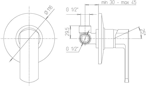 Paini Ovo Miscelatore Doccia Incasso - Honorern