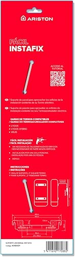 Ariston - Instafix, supporto universale per termosifone, accessorio di montaggio e strumenti fai da te per l'installazione di scaldabagno elettrico, prodotto per l'installazione in Spagna, 48 x 0,3 x - Honorern