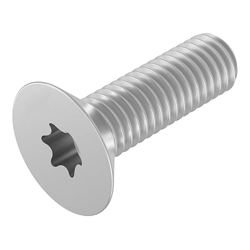 SECCARO Viti a testa svasata M2 x 8 mm, in acciaio inox V2A VA A2, ISO 14581, filettatura completa (TX), confezione da 20 - Honorern