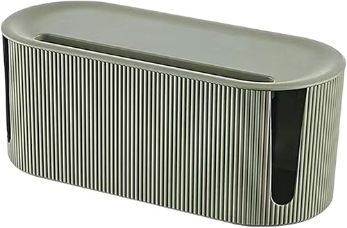 Scatola Cavi con Coperchio, Scatola Nascondi Fili, Gestione Cavi Box, Scatola per La Gestione Dei Cavi, Scatola Organizer per Cavi, per Nascondere i Cavi eLa Striscia di Alimentazione (Verde) - Honorern