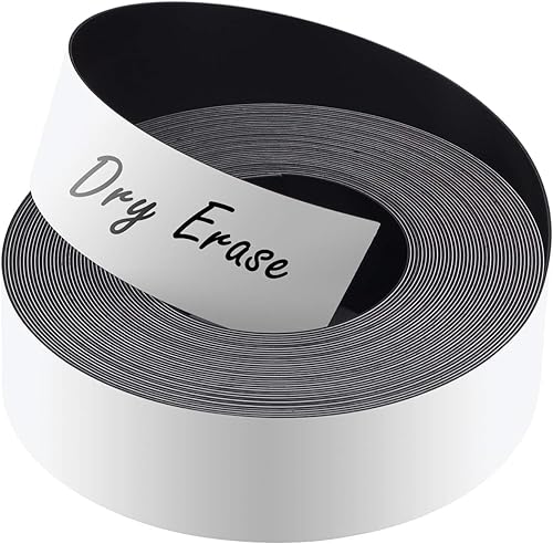 Banda magnetica 10 m di larghezza di 30 o 50 mm. Etichette magnetiche in rotolo bianche cancellabili, riutilizzabili e scrivibili Nastro adesivo magnetico flessibile tagliabile. (Larghezza 50 mm) - Honorern