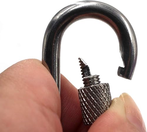 M12 Moschettone con moschettone Climbing Keychain 304 Chiusura a scatto con gancio a molla in acciaio inossidabile Confezione da 1 - Honorern