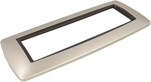 Placca Bombe 7M 7 Moduli Posti Compatibile Con Bticino Living International Per Scatola 507 (Titanio) - Honorern