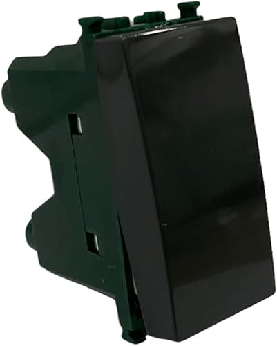 Vetrineinrete® Kit 2 deviatore bipolare compatibile con vimar plana interruttore pulsante 2p 16ax 250vac (Nero) - Honorern