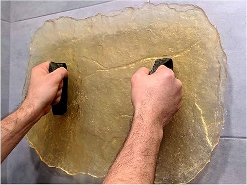 Tappetino in poliuretano con motivo a roccia, decorativo,in cemento stampato - Honorern