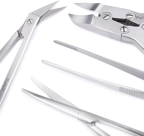 Accessori Acquario - Kit di Accessori per Pulizia Piante - Attrezzi per Acquari e Terrarium - Strumenti in Acciaio Inossidabile per Terrario - Honorern