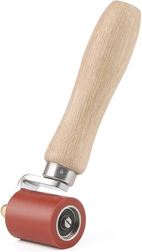 Rullo di pressione a mano in silicone, strumento di saldatura resistente ad alta temperatura, in silicone, rullo di pressione a mano, colore: rosso - Honorern